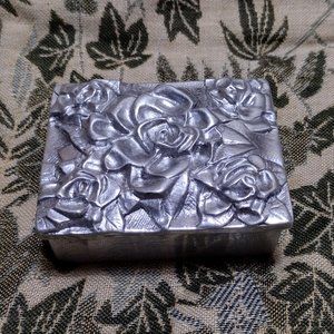 Roses Pewter Trinket Box